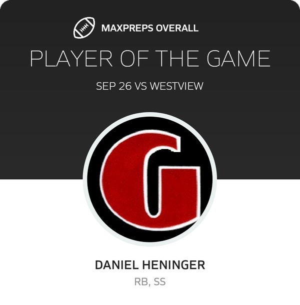 #7 Daniel Heninger Player of the Game badge