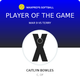 #9 Caitlyn Bowles Player of the Game badge