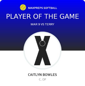 #9 Caitlyn Bowles Player of the Game badge