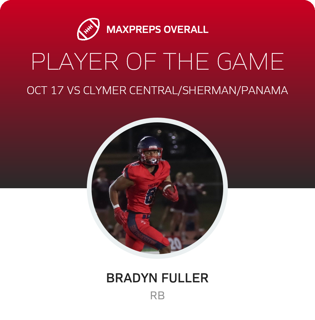 #8 Bradyn Fuller Player of the Game badge