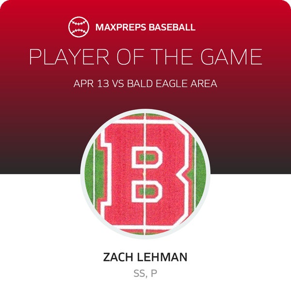 #30 Zach Lehman Player of the Game badge