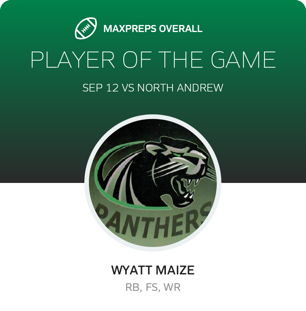 #3 Wyatt Maize Player of the Game badge