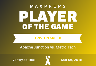 #10 Tristen Greer Player of the Game badge