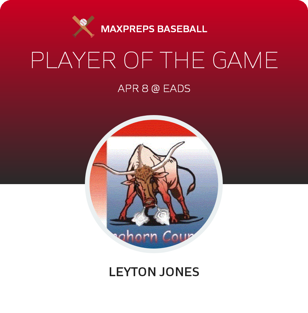 #10 Leyton Jones Player of the Game badge