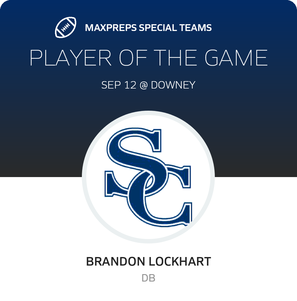 #21 Brandon Lockhart Player of the Game badge