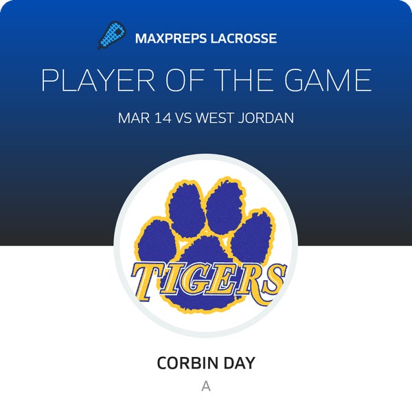 #7 Corbin Day Player of the Game badge