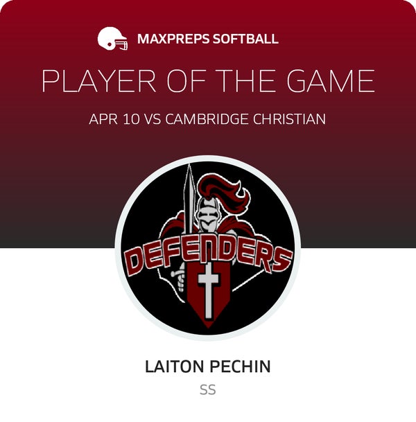 #1 Laiton Pechin Player of the Game badge