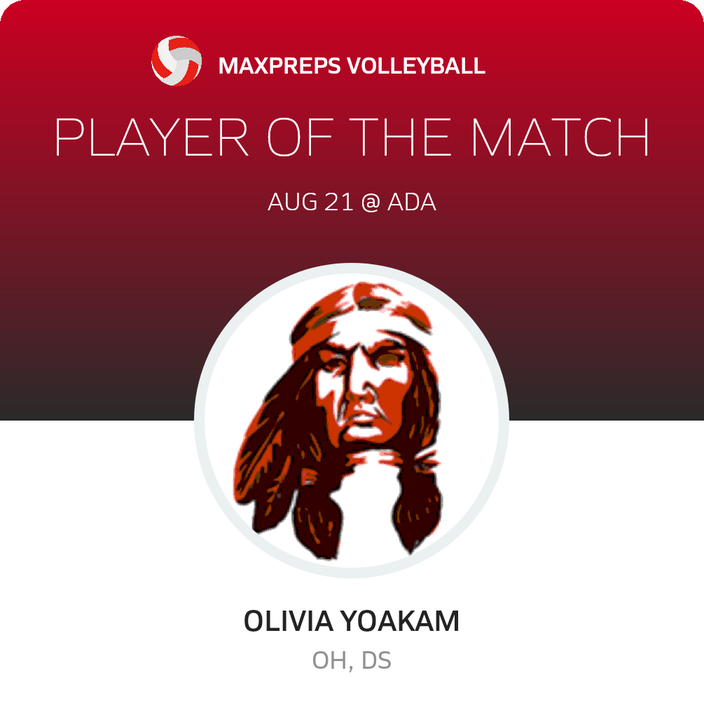 #1 Olivia Yoakam Player of the Game badge