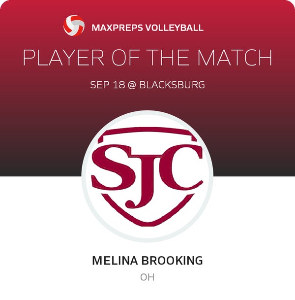 #18 Melina Brooking Player of the Game badge