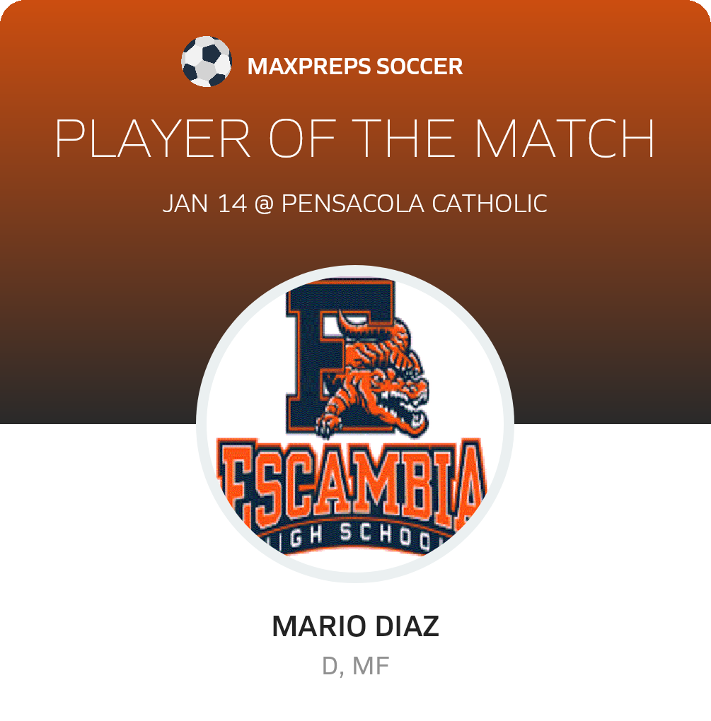 #1 Mario Diaz Player of the Game badge