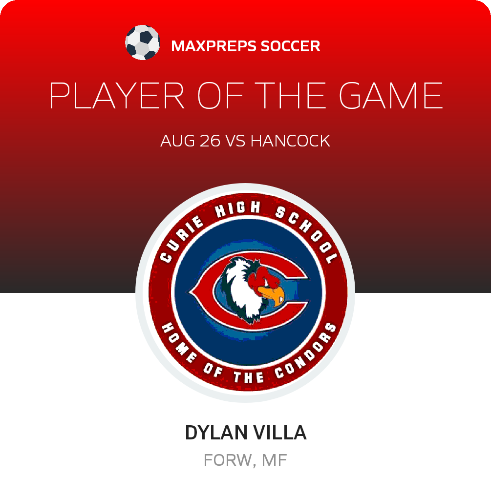 Dylan Villa Player of the Game badge