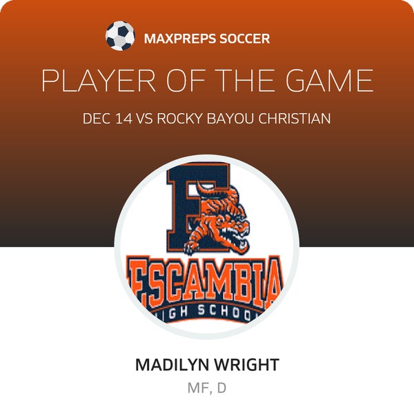 #20 Madilyn Wright Player of the Game badge