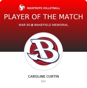 #3 Caroline Curtin Player of the Game badge