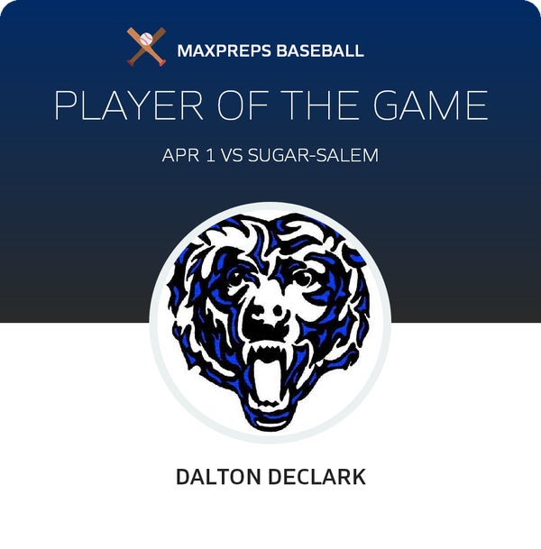 #8 Dalton DeClark Player of the Game badge