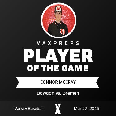#4 Connor McCray Player of the Game badge