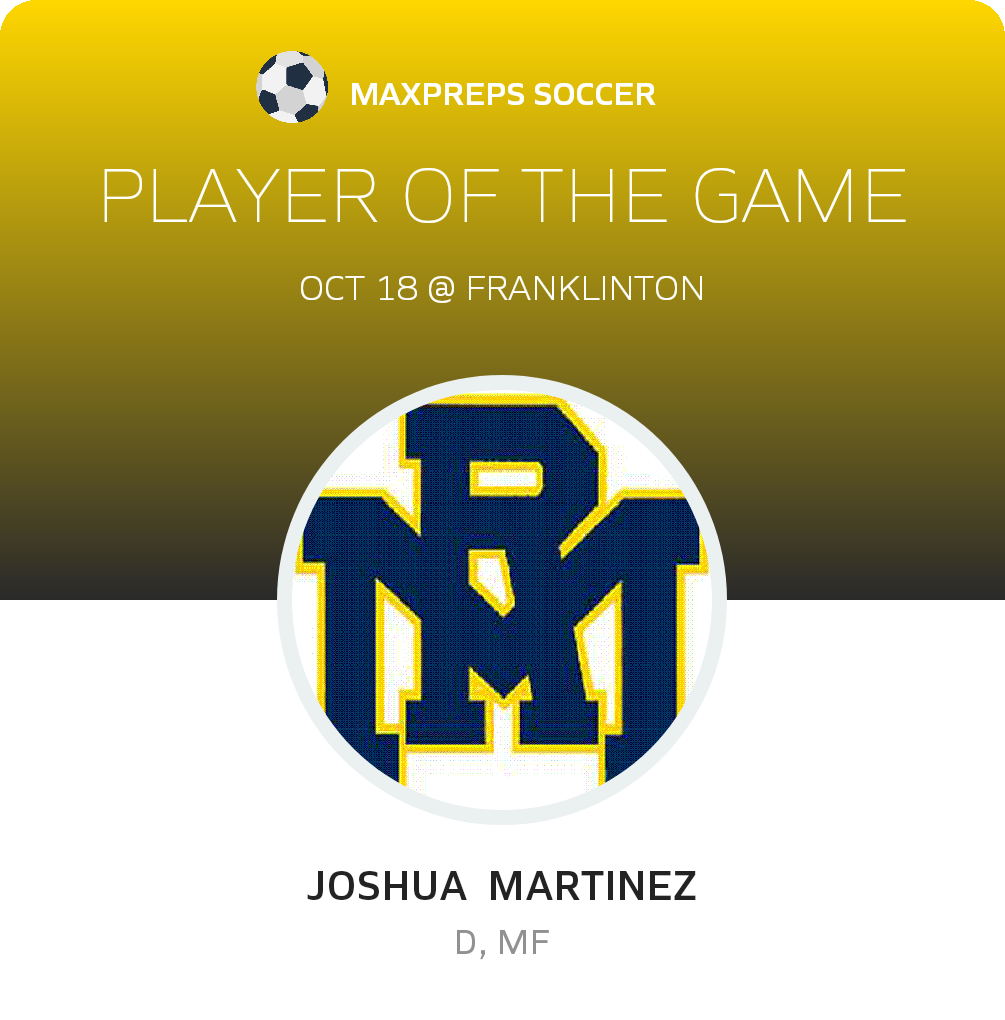 #15 Joshua  Martinez Player of the Game badge