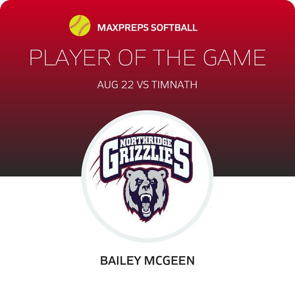 #6 Bailey McGeen Player of the Game badge