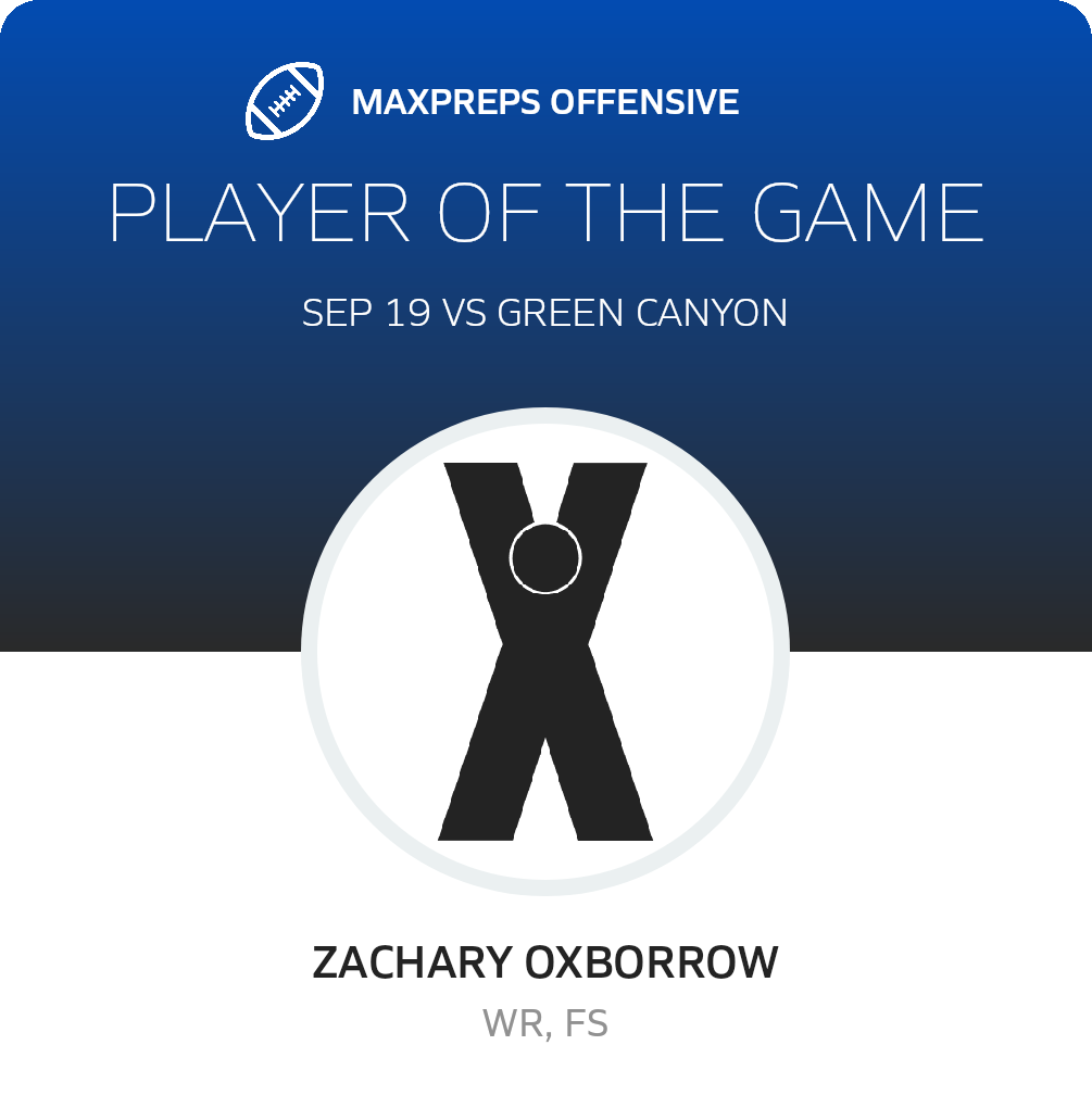 #3 Zachary Oxborrow Player of the Game badge