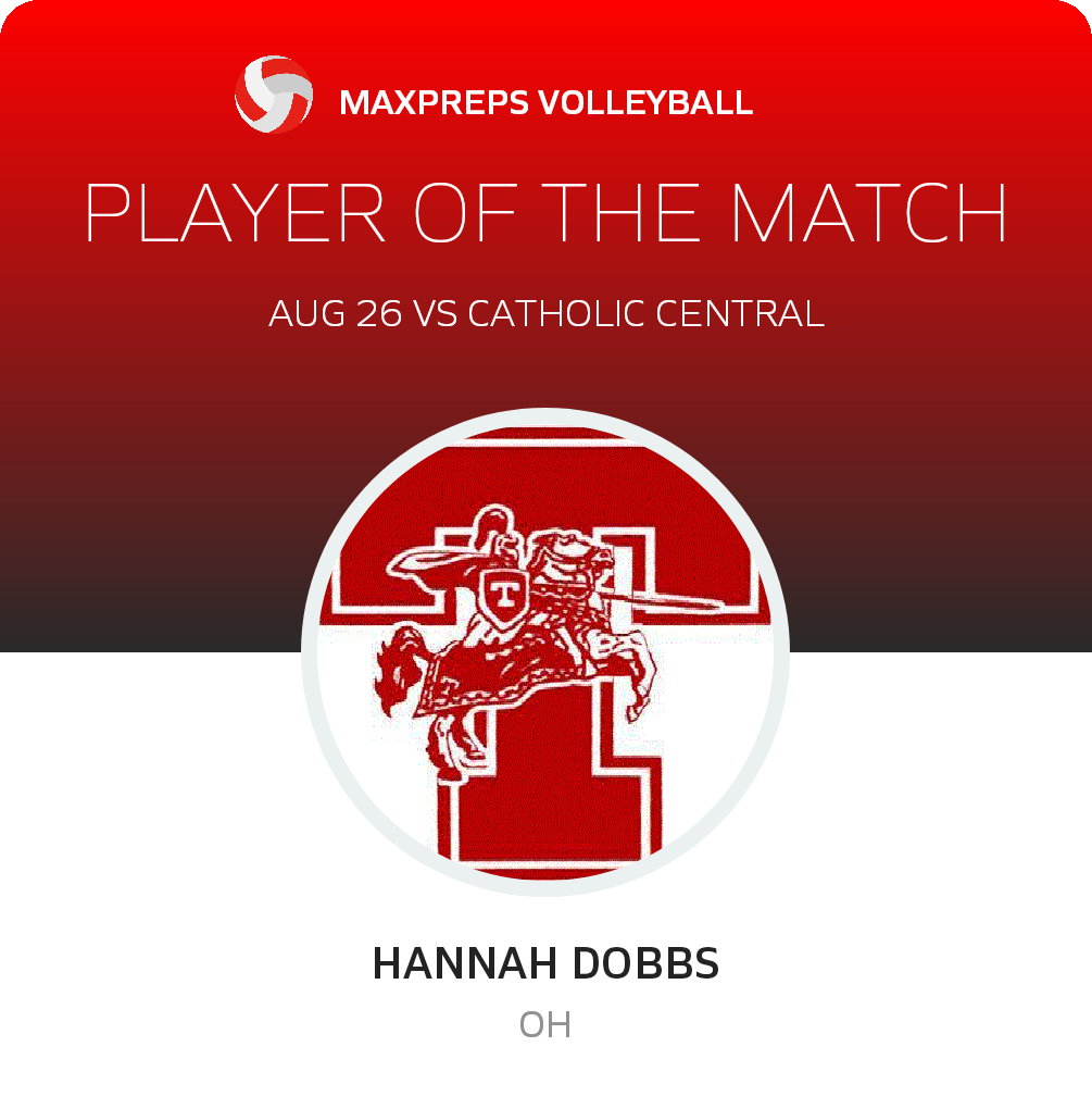 #7 Hannah Dobbs Player of the Game badge