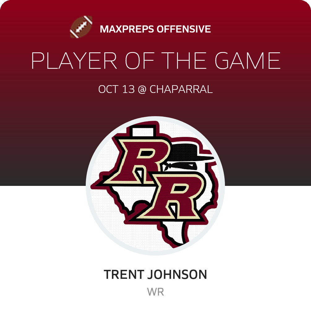 #18 Trent Johnson Player of the Game badge