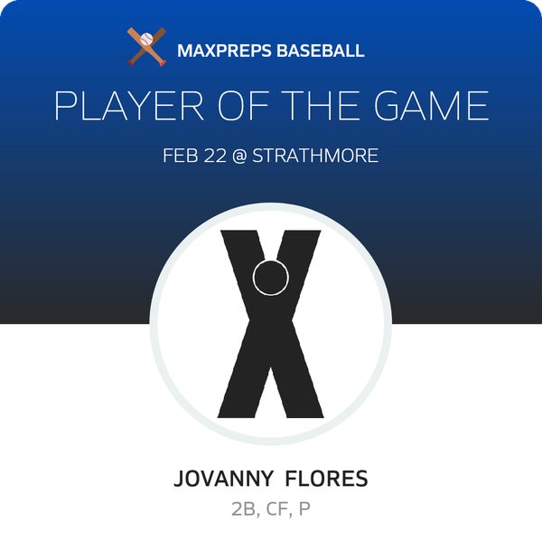 #5 Jovanny Flores Player of the Game badge