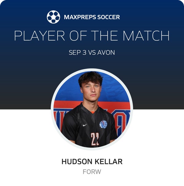#22 Hudson Kellar Player of the Game badge