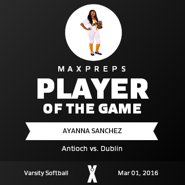 #52 Ayanna Sanchez Player of the Game badge