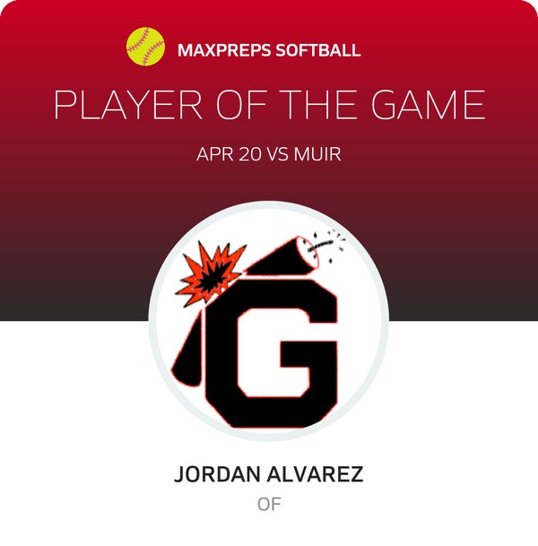 #15 Jordan Alvarez Player of the Game badge