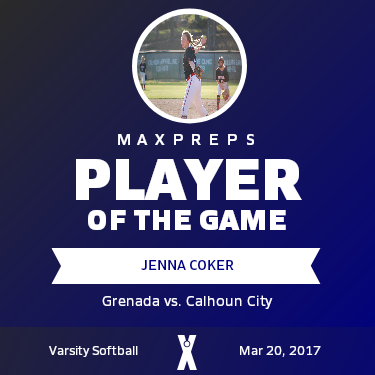 #4 Jenna Coker Player of the Game badge