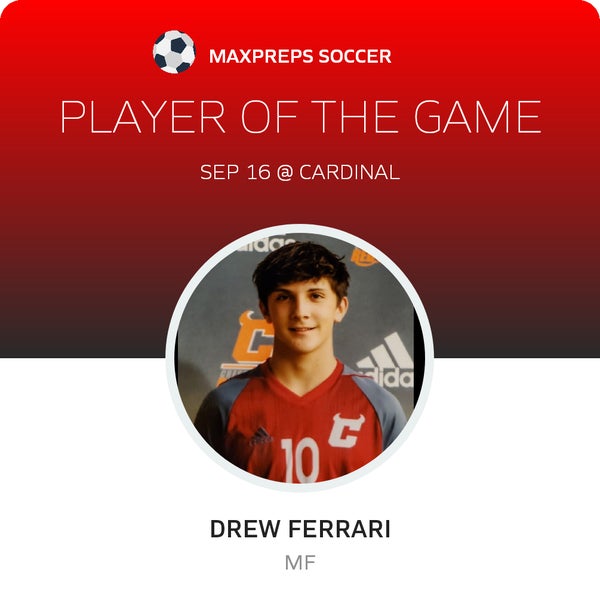 #10 Drew Ferrari Player of the Game badge