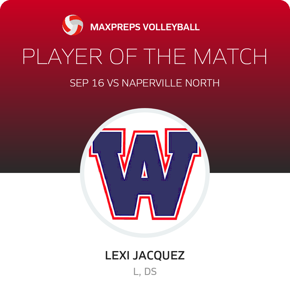 #7 Lexi Jacquez Player of the Game badge