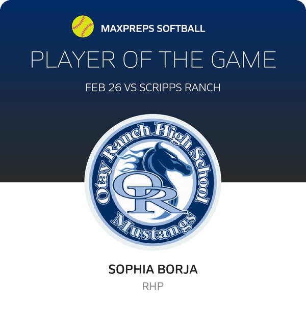 #5 Sophia Borja Player of the Game badge