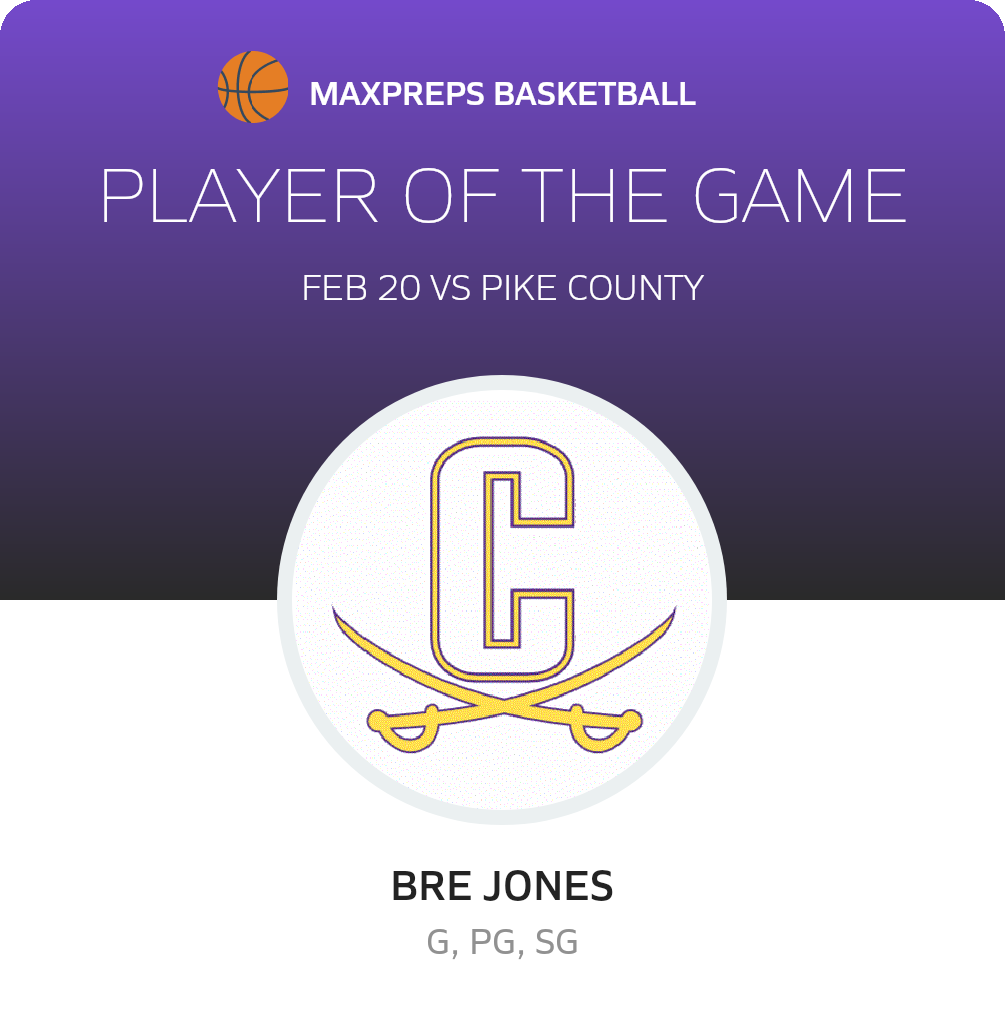 #12 Bre Jones Player of the Game badge