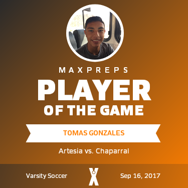 #2 Tomas Gonzales Player of the Game badge