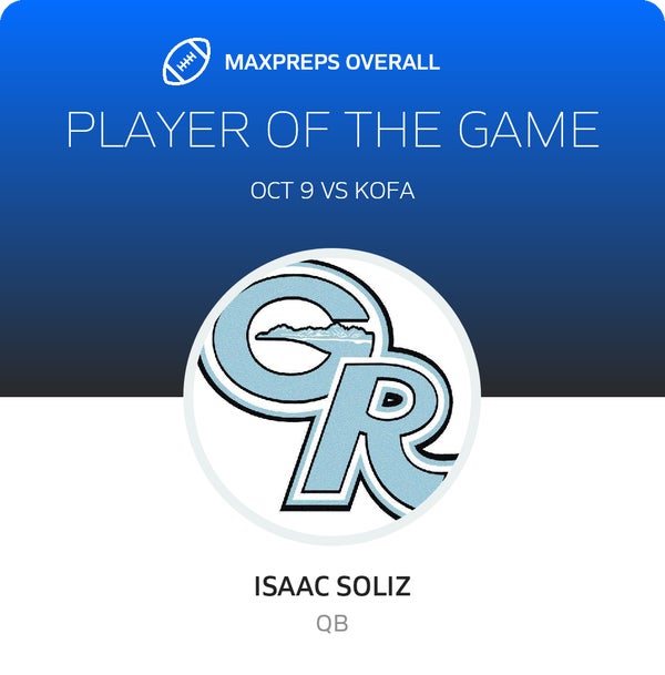 #3 Isaac Soliz Player of the Game badge