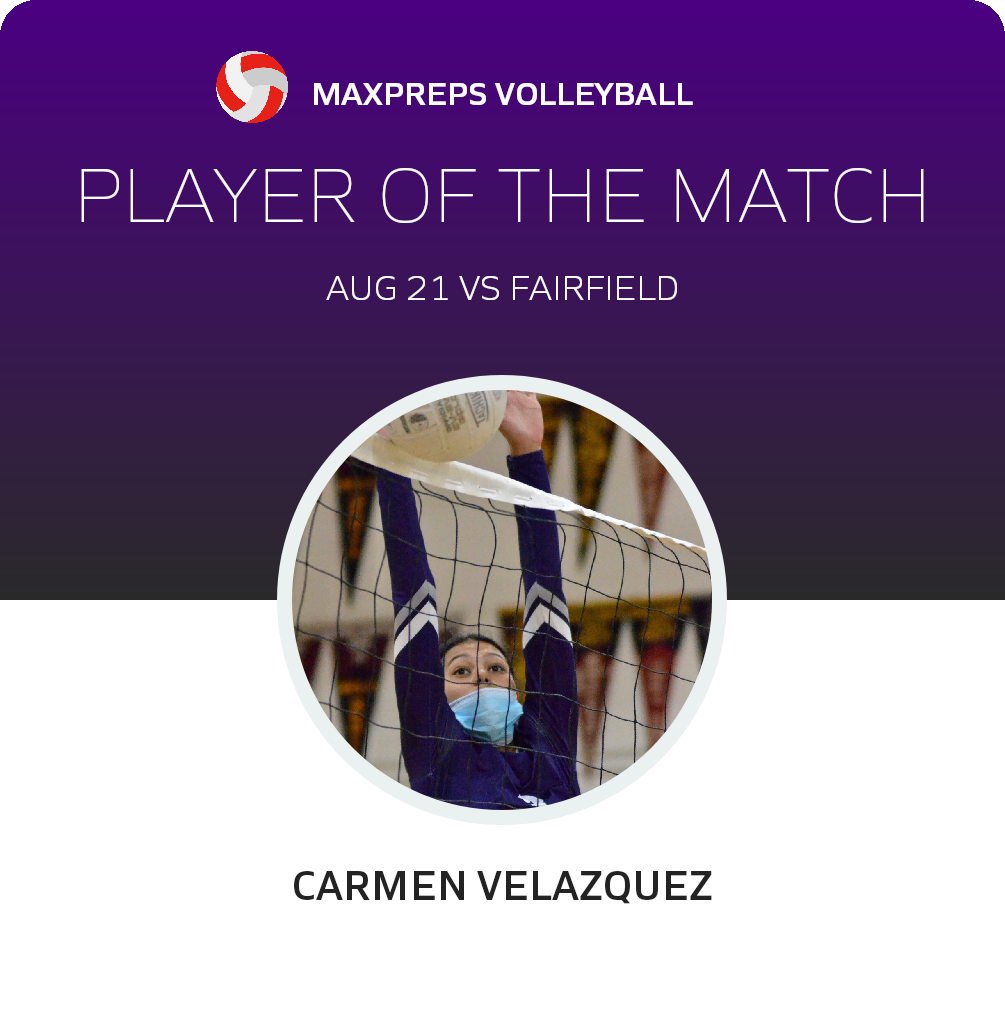 #3 Carmen Velazquez Player of the Game badge