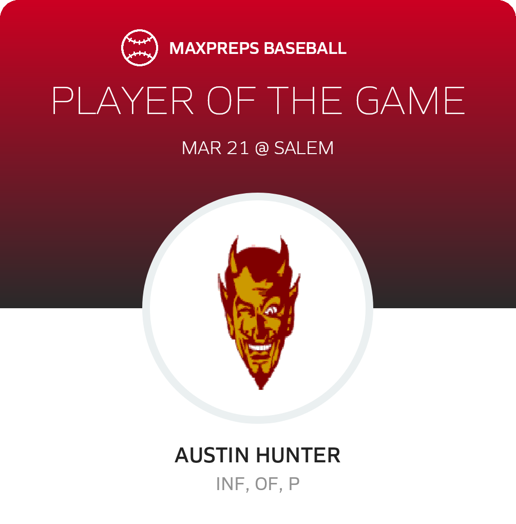 #22 Austin Hunter Player of the Game badge