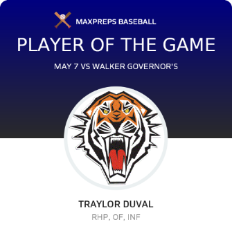 #4 Traylor Duval Player of the Game badge