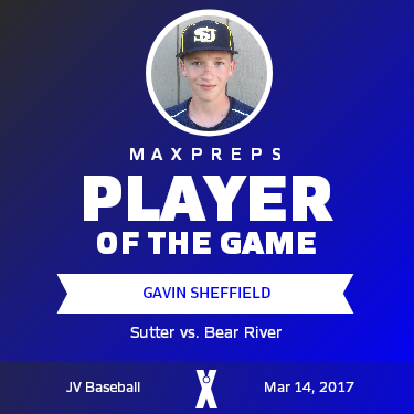 #8 Gavin Sheffield Player of the Game badge