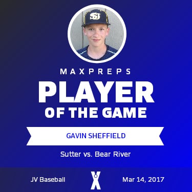 #8 Gavin Sheffield Player of the Game badge