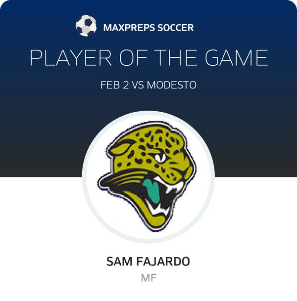 #7 Sam Fajardo Player of the Game badge