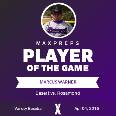 #6 Marcus Warner Player of the Game badge