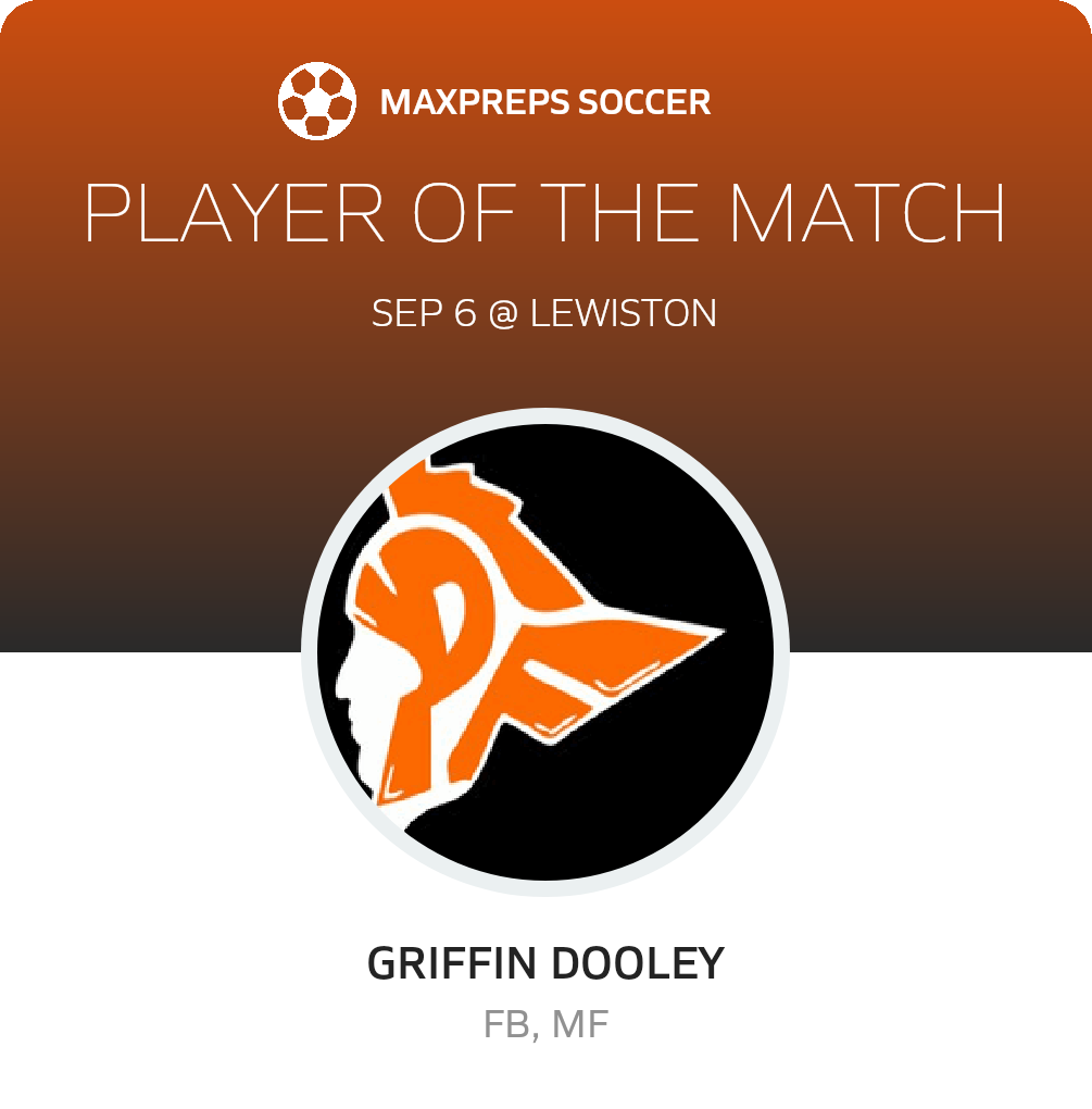 #14 Griffin Dooley Player of the Game badge