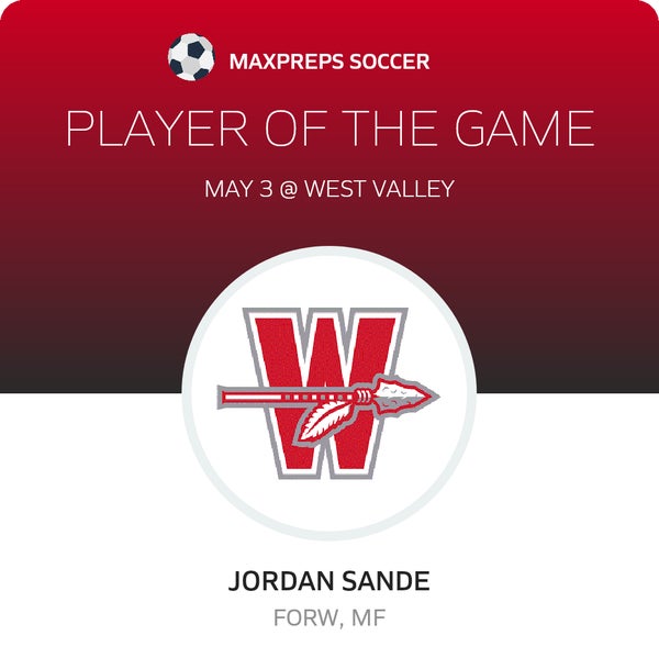 #17 Jordan Sande Player of the Game badge