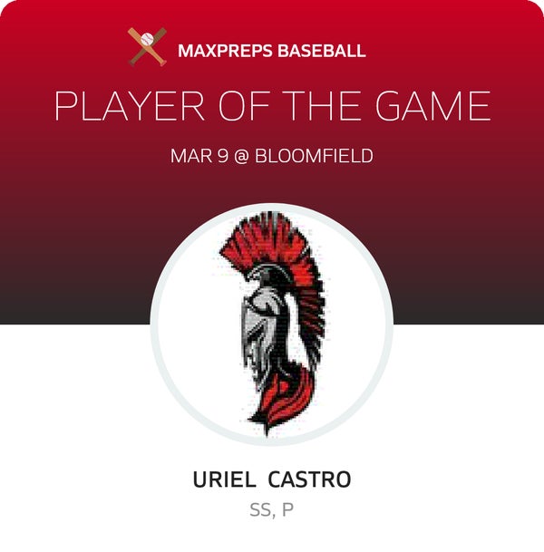 #1 Uriel Castro Player of the Game badge