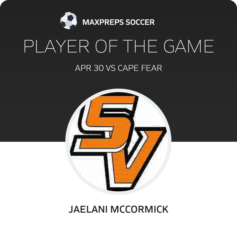 #17 Jaelani McCormick Player of the Game badge