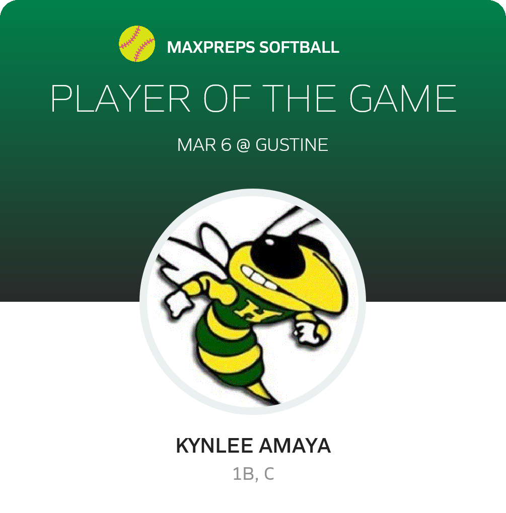 #27 Kynlee Amaya Player of the Game badge