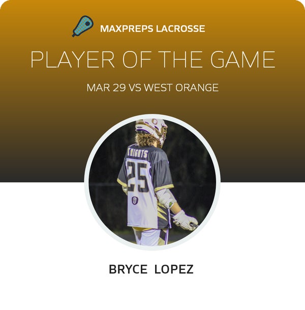 Bryce Lopez Player of the Game badge
