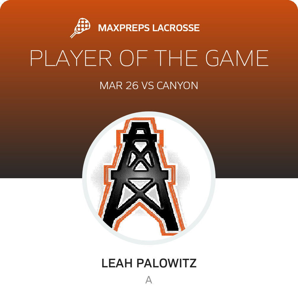 #36 Leah Palowitz Player of the Game badge