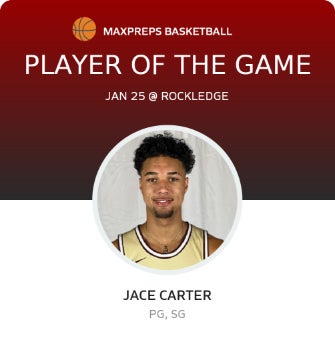 #0 Jace Carter Player of the Game badge